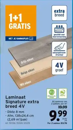 GAMMA Laminaat Signature extra breed 4V aanbieding