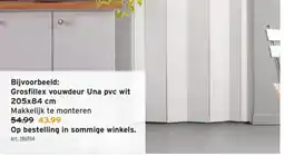 GAMMA Grosfillex vouwdeur Una pvc wit aanbieding