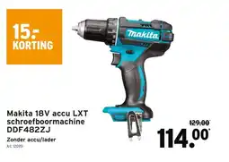 GAMMA Makita 18V accu LXT schroefboormachine DDF482ZJ aanbieding