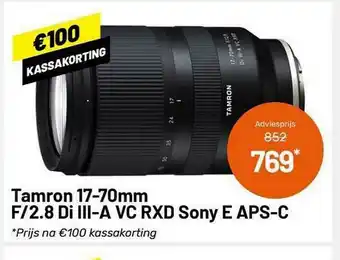 Kamera Express Tamron 17-70mm F 2.8 Di Iii-a Vc Rxd Sony E Aps-c aanbieding