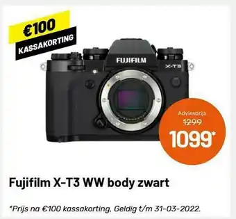 Fujifilm X-t3 Ww Body Zwart
