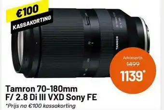 Kamera Express Tamron 70-180mm F 2.8 Di Iii Vxd Sony Fe aanbieding