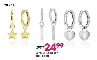 Lucardi Zilveren Oorbellen aanbieding