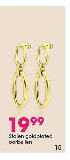 Stalen Goldplated Oorbellen