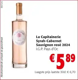 Colruyt La Capitainerie Syrah-Cabernet Sauvignon rosé 2024 aanbieding