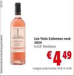 Colruyt Les Trois Colonnes rosé 2024 aanbieding