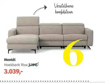 Morres Montèl Hoekbank Riva aanbieding