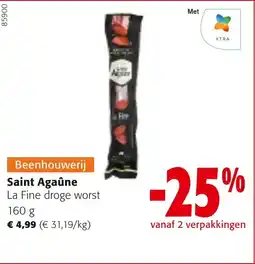 Colruyt Saint Agaûne La Fine droge worst aanbieding