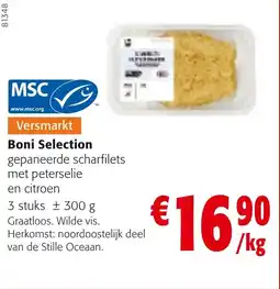 Colruyt Boni Selection gepaneerde scharfilets met peterselie en citroen aanbieding