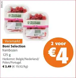 Colruyt Boni Selection frambozen aanbieding