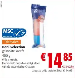 Colruyt Boni Selection gekookte kreeft aanbieding