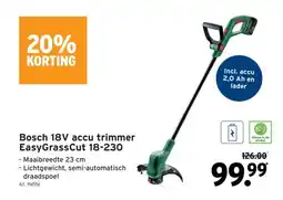 GAMMA Bosch 18V accu trimmer EasyGrassCut 18-230 aanbieding