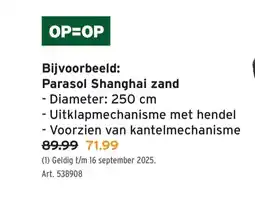 GAMMA Parasol Shanghai zand aanbieding