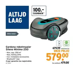 GAMMA Gardena robotmaaier Sileno Minimo 250 aanbieding