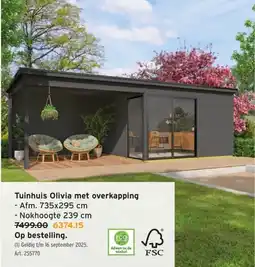 GAMMA Tuinhuis Olivia met overkapping aanbieding