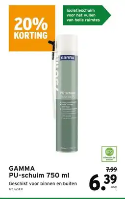 GAMMA GAMMA PU-schuim 750 ml aanbieding