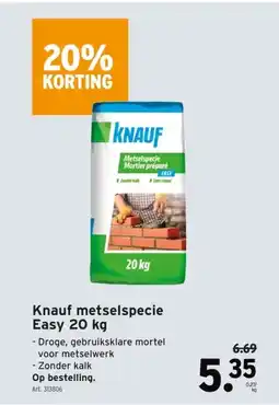 GAMMA Knauf metselspecie Easy 20 kg aanbieding