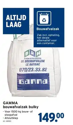 GAMMA GAMMA bouwafvalzak bulky aanbieding