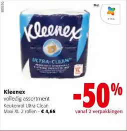 Colruyt Kleenex Keukenrol Ultra Clean Maxi XL aanbieding