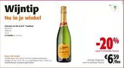 Colruyt Clairette de Die A.O.P. 'Tradition' demi-sec aanbieding
