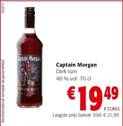 Colruyt Captain Morgan Dark rum aanbieding