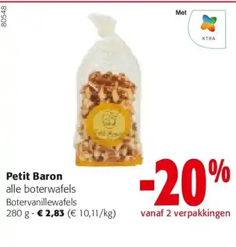 Colruyt Petit Baron Botervanillewafels 280 g aanbieding