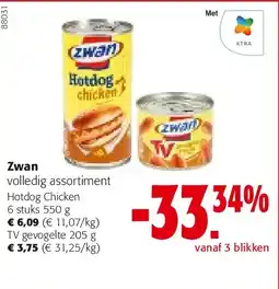 Colruyt Zwan Hotdog Chicken 6 stuks 550 g aanbieding