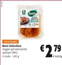 Colruyt Boni Selection Veggie gemarineerde spiesjes BBQ 4 stuks 140 g aanbieding