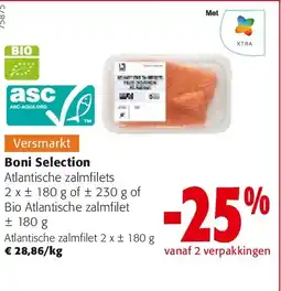 Colruyt Atlantische zalmfilet 2 x ± 180 g aanbieding