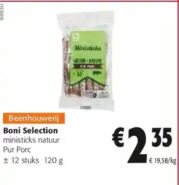 Colruyt Boni Selection ministicks natuur Pur Porc aanbieding