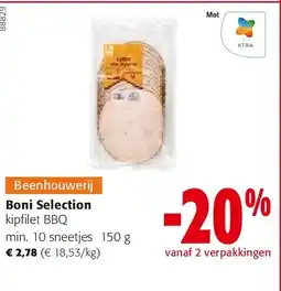 Colruyt Boni Selection kipfilet BBQ min. 10 sneetjes 150 g aanbieding