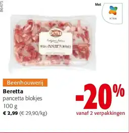 Colruyt Beretta pancetta blokjes 100 g aanbieding