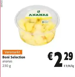 Colruyt Boni Selection ananas 230 g aanbieding