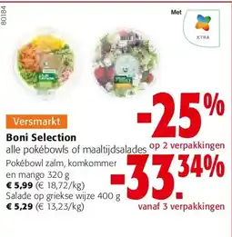 Colruyt Pokébowl zalm, komkommer en mango 320 g aanbieding