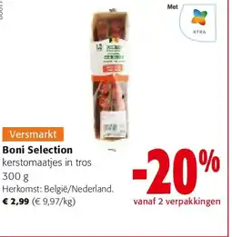 Colruyt Boni Selection kerstomaatjes in tros 300 g aanbieding
