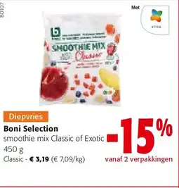 Colruyt Boni Selection smoothie mix Classic of Exotic 450 g aanbieding