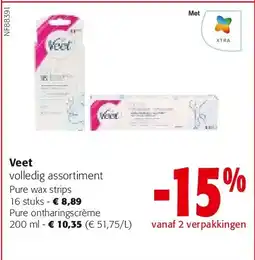 Colruyt Veet Pure wax strips 16 stuks aanbieding