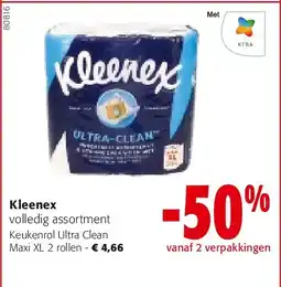 Colruyt Kleenex Keukenrol Ultra Clean Maxi XL 2 rollen aanbieding