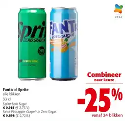 Colruyt Sprite Zero Sugar aanbieding