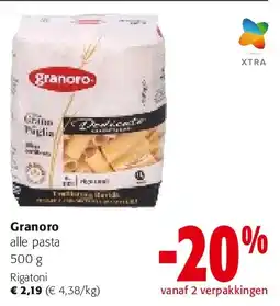 Colruyt Granoro alle pasta 500 g Rigatoni aanbieding