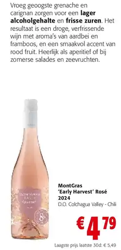 Colruyt MontGras ‘Early Harvest’ Rosé 2024 aanbieding