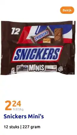 Action Snickers Mini's aanbieding