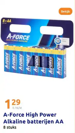 Action A-Force High Power Alkaline batterijen AA aanbieding