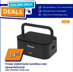 Action Tristar elektrische lunchbox met opwarmfunctie aanbieding