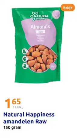 Action Natural Happiness amandelen Raw aanbieding