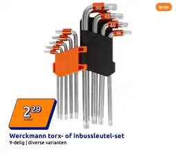 Action Werckmann torx- of inbussleutel-set aanbieding