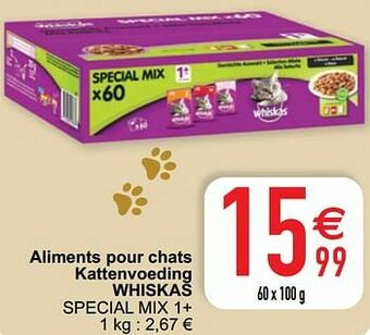 Aliments pour chats kattenvoeding whiskas special mix 1+