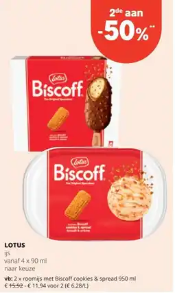 Spar Lotus ijs aanbieding