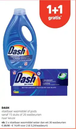 Spar Dash vloeibaar wasmiddel witter dan wit aanbieding