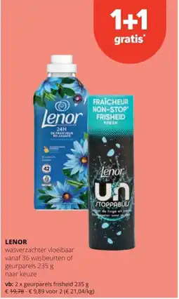 Spar Lenor geurparels frisheid aanbieding